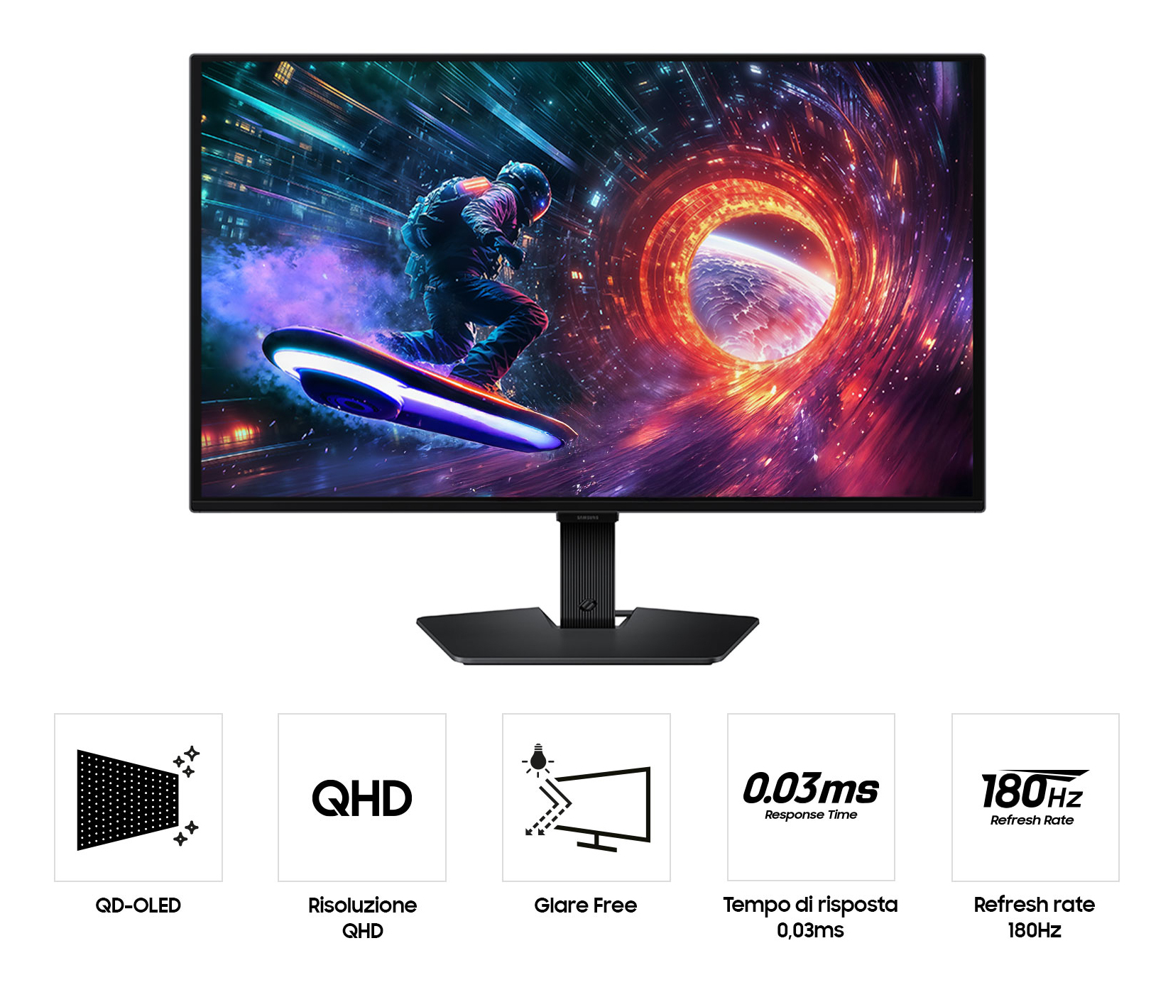 Samsung G50F tölvuskjár 68,6 cm (27") 2560 x 1440 pixlar Quad HD OLED Svartur