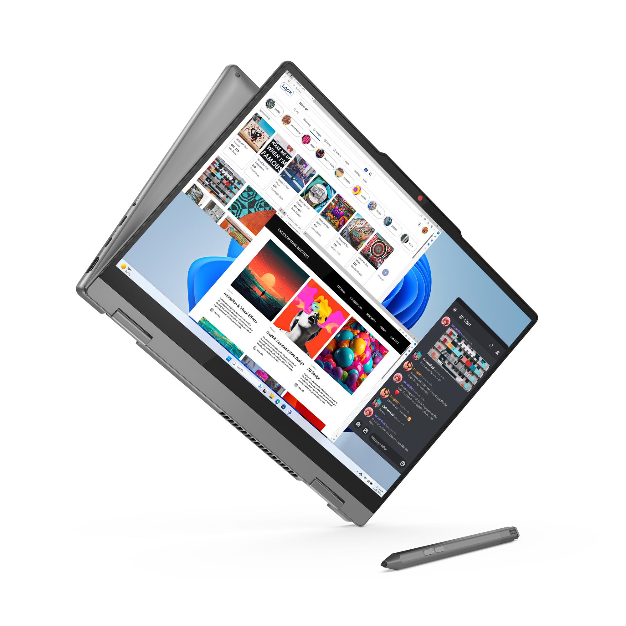 Lenovo IdeaPad 5 2-í-1 14IRH9 Intel® Core™ i5 i5-13420H Hybrid (2-í-1) 35,6 cm (14") Snertiskjár WUXGA 16 GB LPDDR5x-SDRAM 512 GB SSD Wi-Fi 6 (802.11ax) Windows 11 Home Nordic Grey