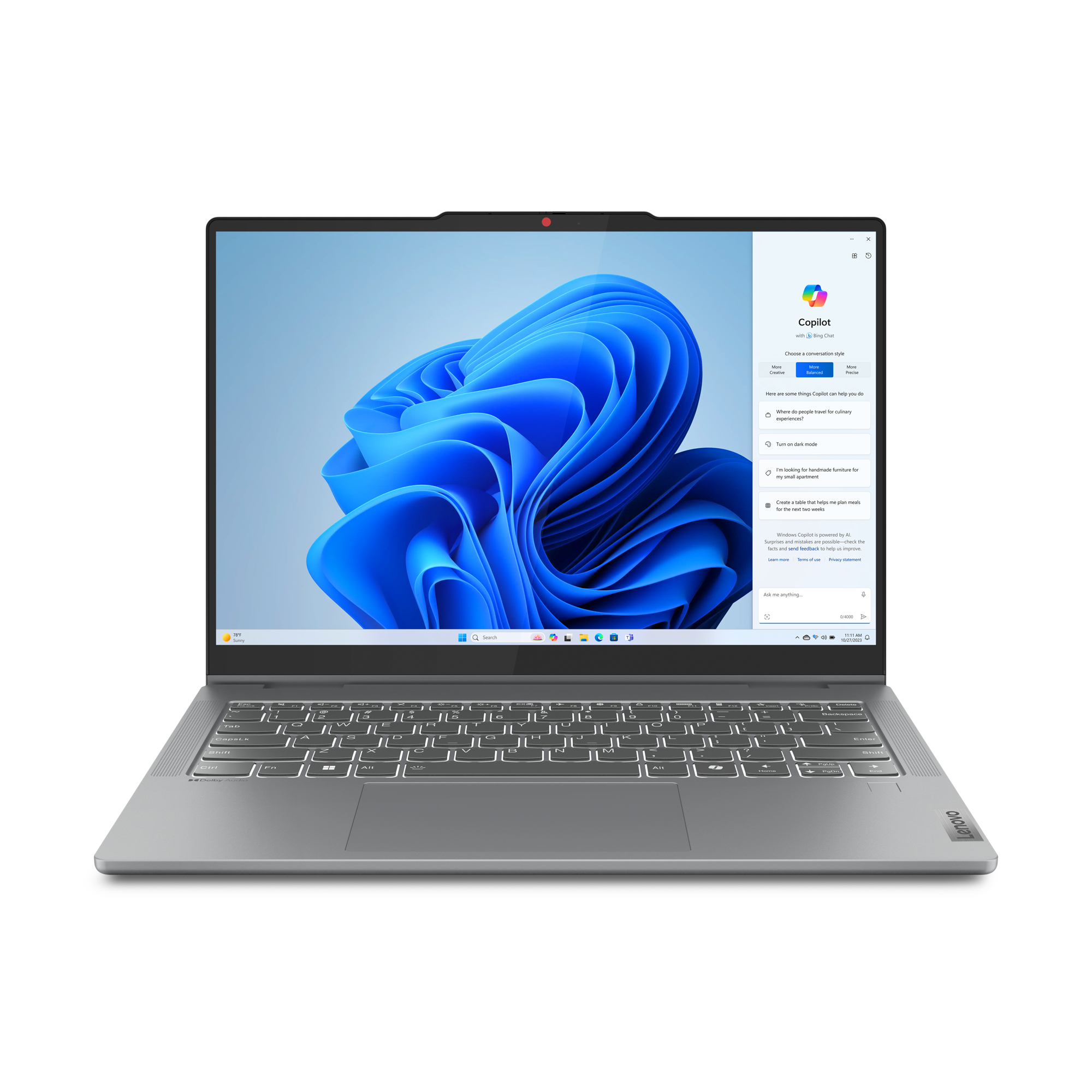 Lenovo IdeaPad 5 2-í-1 14IRH9 Intel® Core™ i5 i5-13420H Hybrid (2-í-1) 35,6 cm (14") Snertiskjár WUXGA 16 GB LPDDR5x-SDRAM 512 GB SSD Wi-Fi 6 (802.11ax) Windows 11 Home Nordic Grey